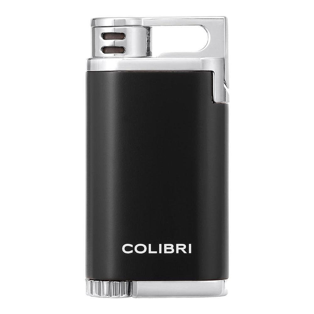 Запалка Colibri - Belmont II, единичен Jet пламък, черна-хром