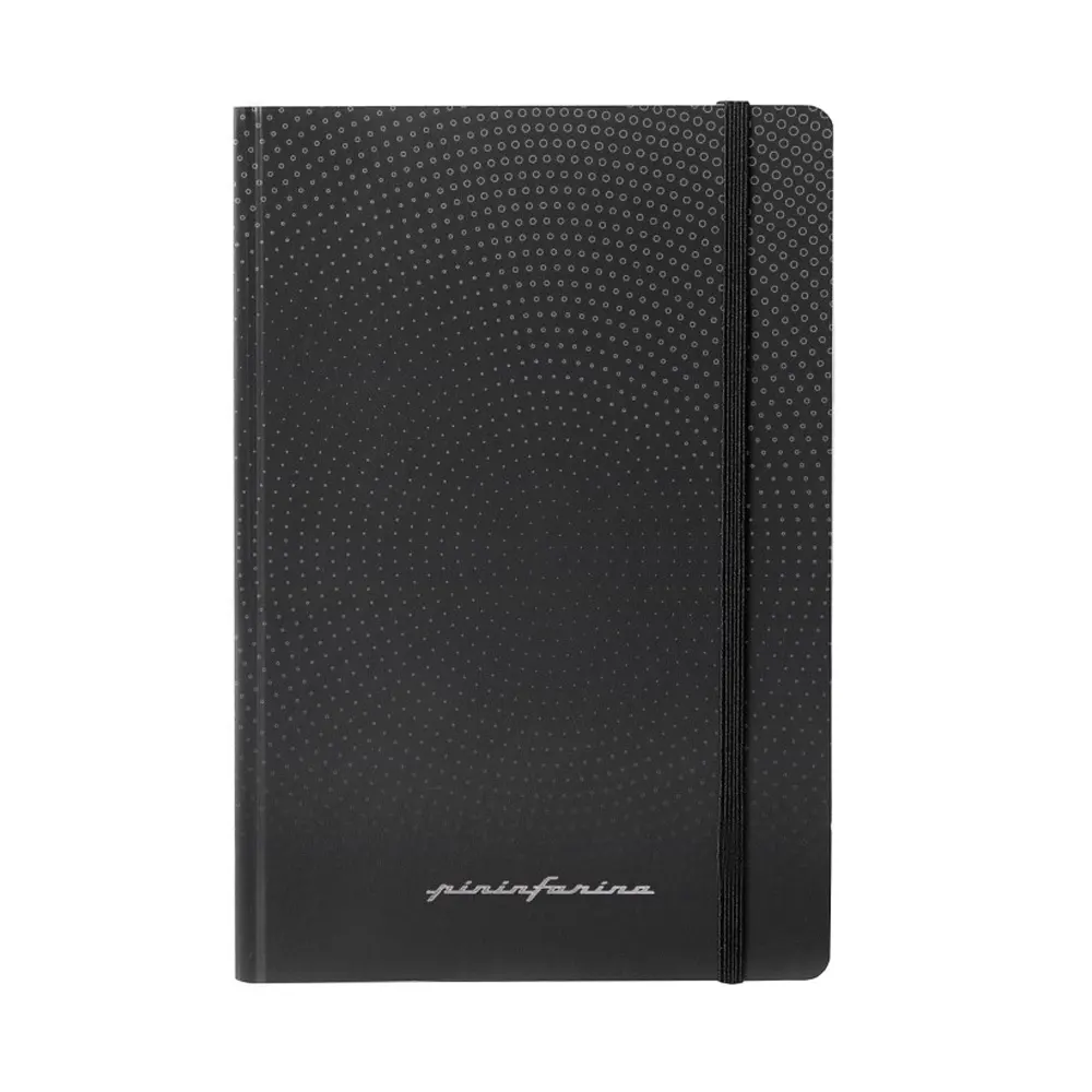 Тефтер Pininfarina - Stone Paper, каменна хартия, твърда корица, линиран, черен