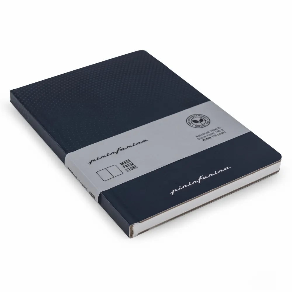 Тефтер Pininfarina - Stone Paper, каменна хартия, твърда корица, нелиниран, син - 2