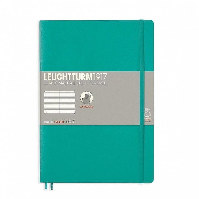 Тефтер B5 Leuchtturm1917 Notebook Composition Emerald, мека корица, на редове