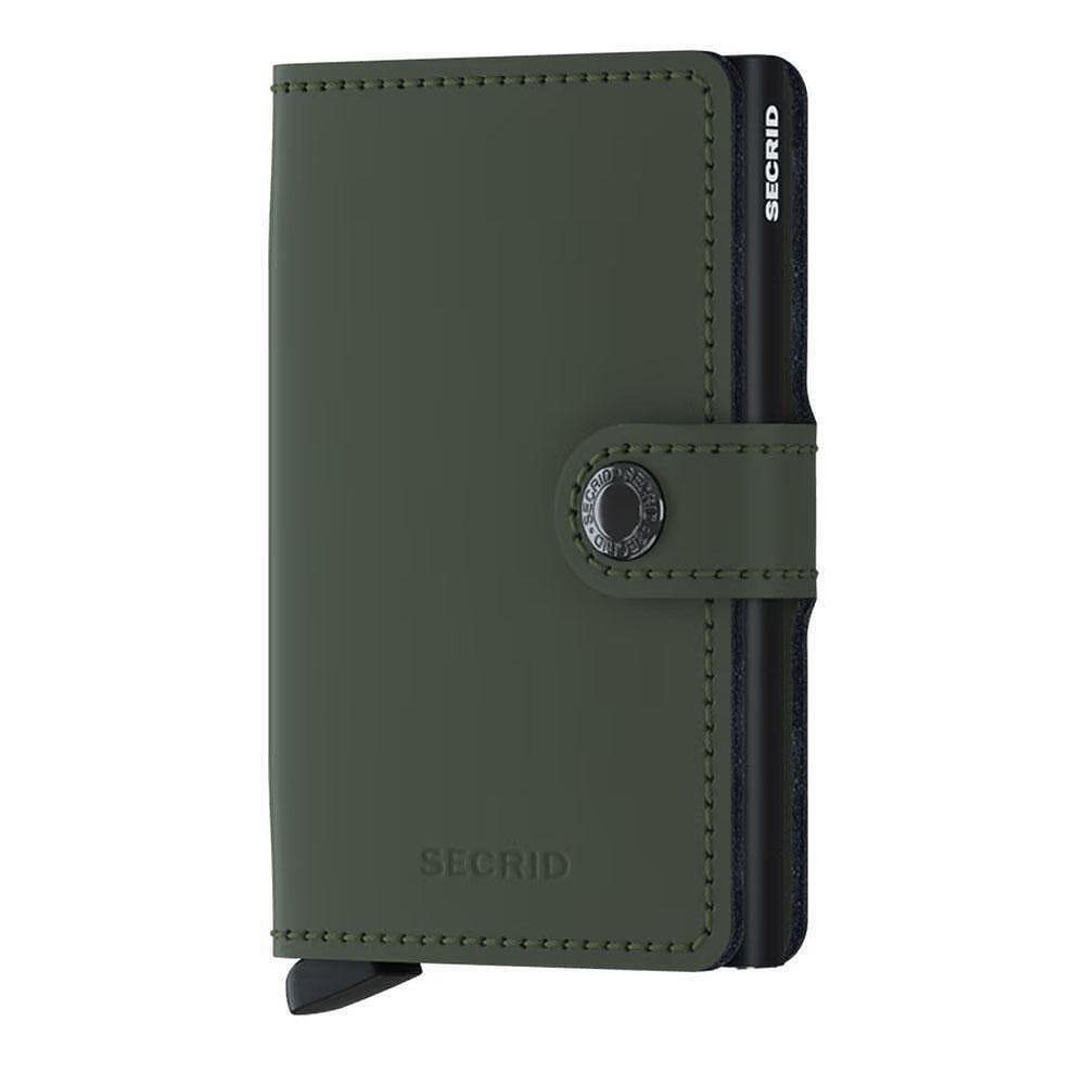 Портфейл SECRID - Mini Matte Green & Black, с RFID защита