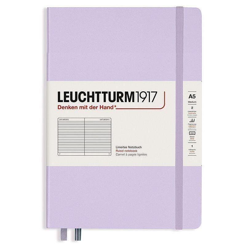 Тефтер А5 Leuchtturm1917  Smooth Colors Collection Lilac, твърди корици, на редове