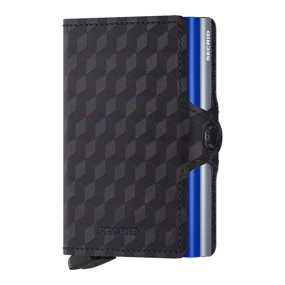 Портфейл SECRID - Twin Optical Titanium & Blue, с RFID защита