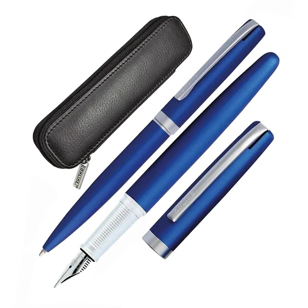 Комплект писалка и химикалка Online - Eleganza Satin Blue