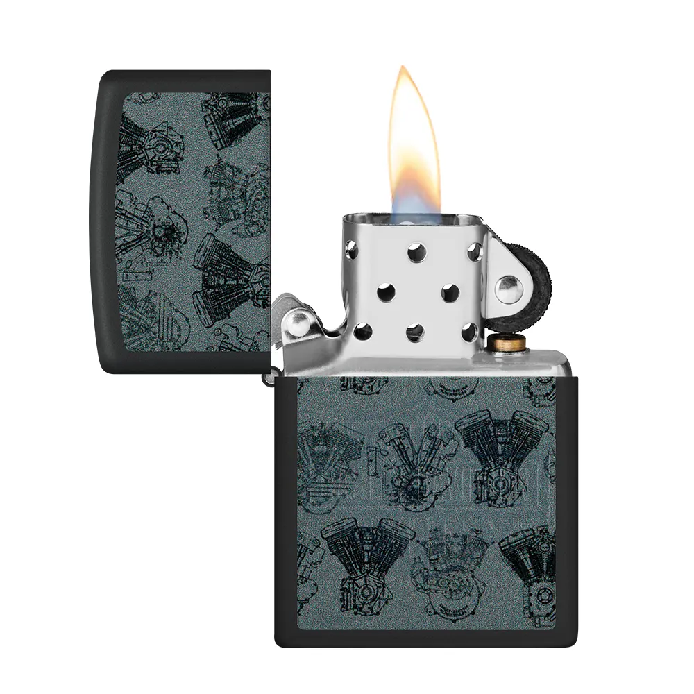 Запалка Zippo - Harley-Davidson® Design Black Light Logo - 2