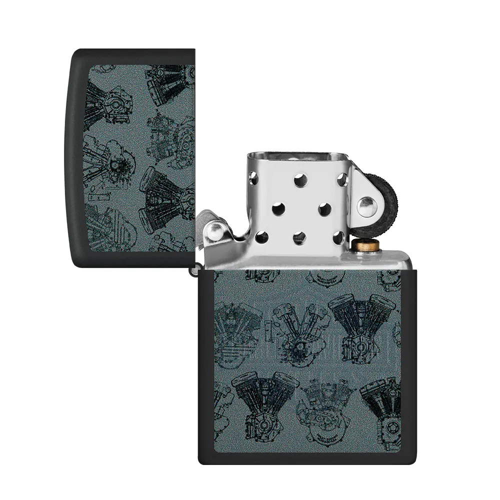 Запалка Zippo - Harley-Davidson® Design Black Light Logo - 3