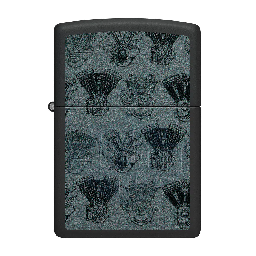 Запалка Zippo - Harley-Davidson® Design Black Light Logo - 4