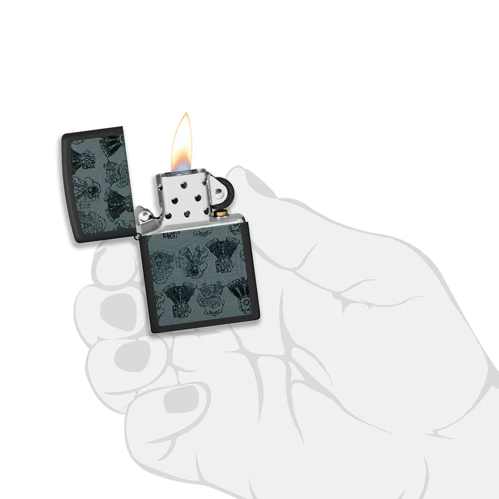 Запалка Zippo - Harley-Davidson® Design Black Light Logo - 5