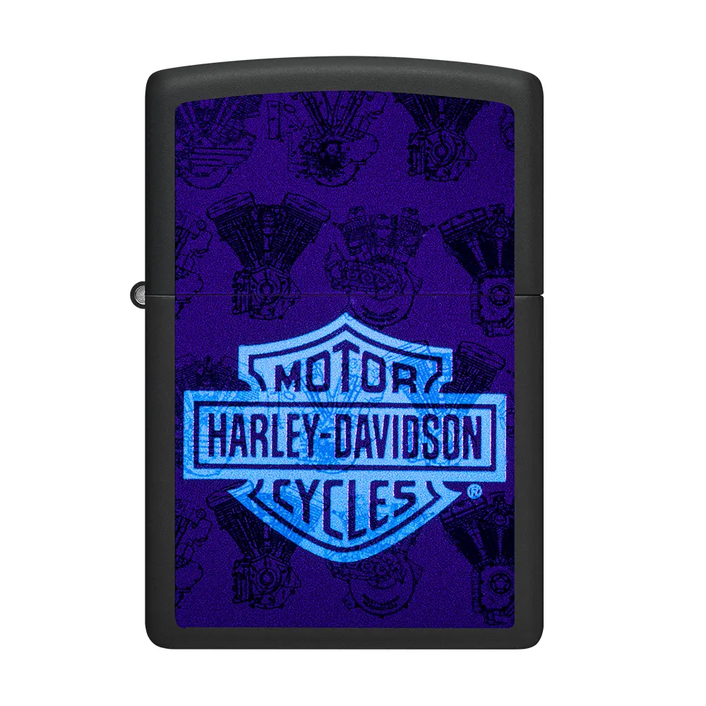 Запалка Zippo - Harley-Davidson® Design Black Light Logo - 6
