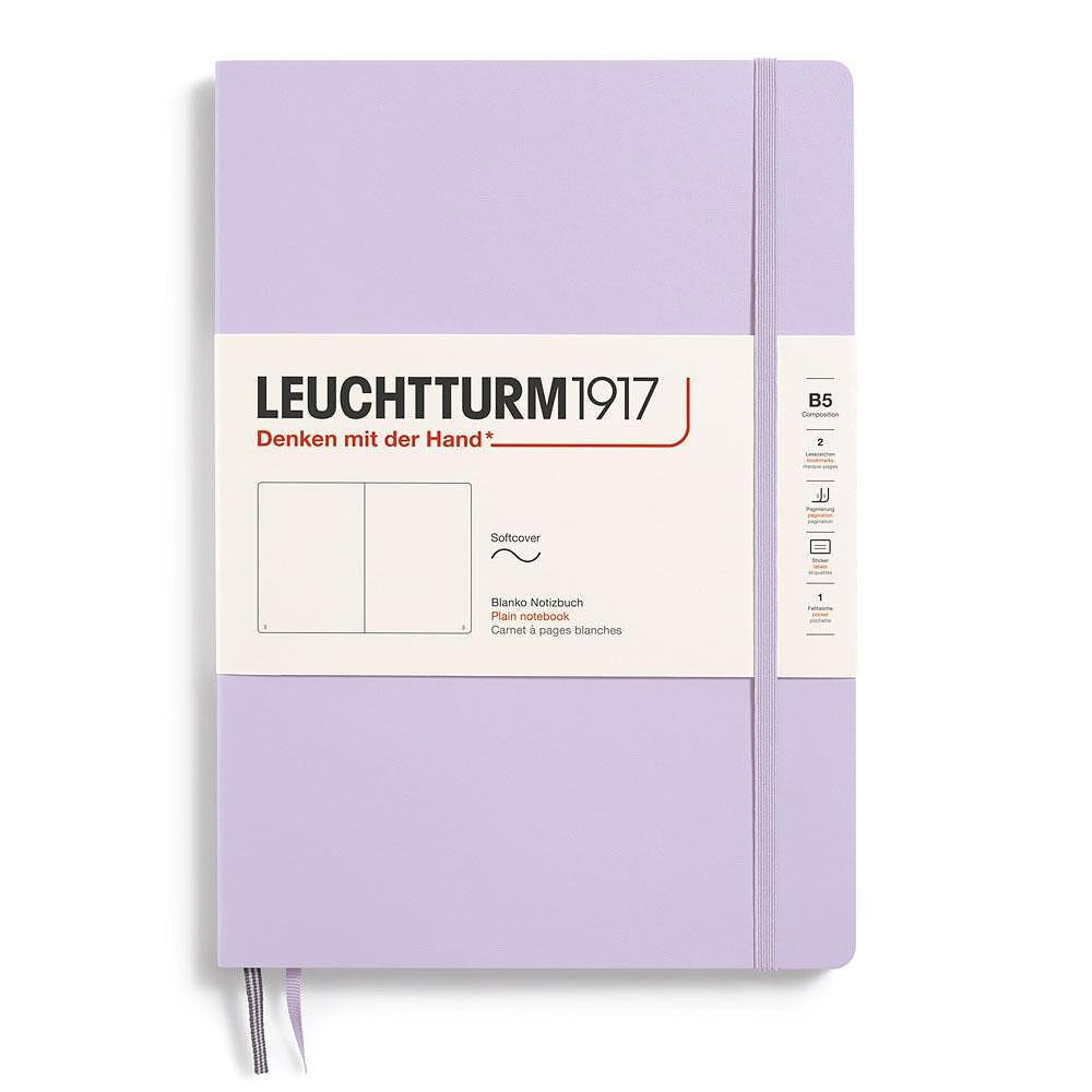 Тефтер B5 Leuchtturm1917 Notebook Composition Lilac, меки корици, изчистени страници