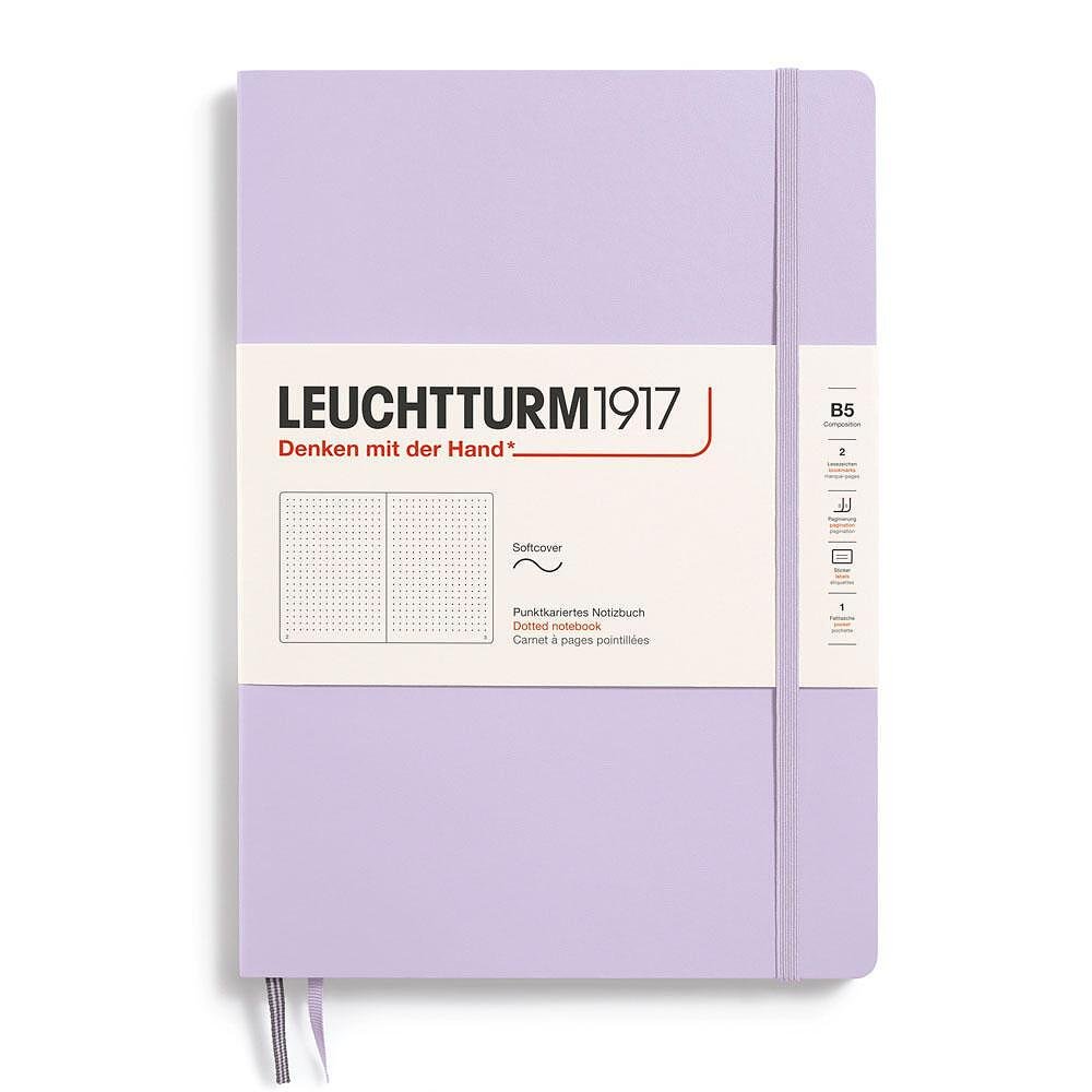 Тефтер B5 Leuchtturm1917 Notebook Composition Lilac, меки корици, на точки