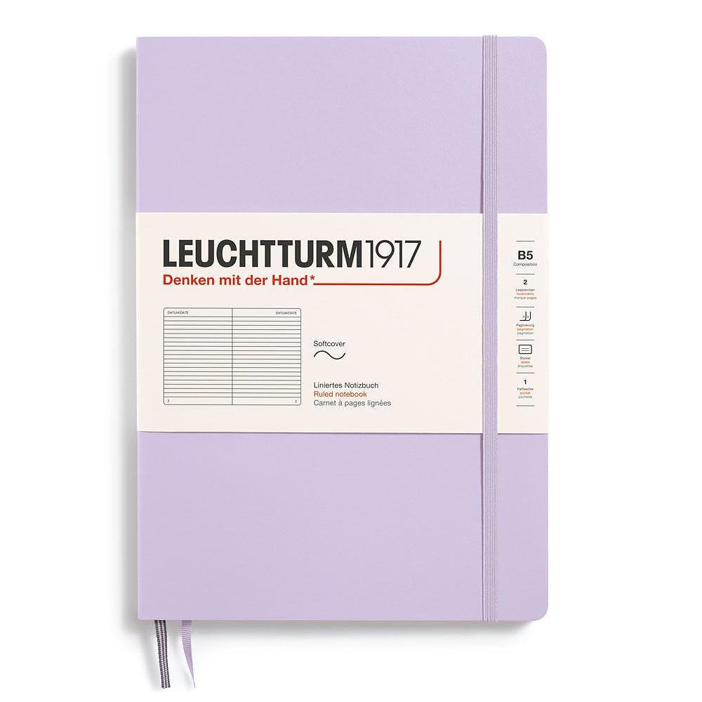 Тефтер B5 Leuchtturm1917 Notebook Composition Lilac, меки корици, на редове