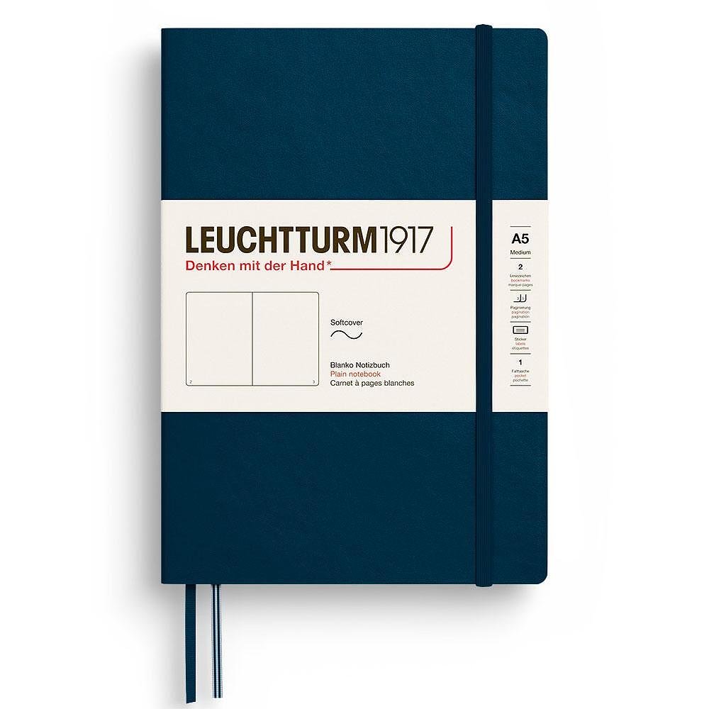 Тефтер A5 Leuchtturm1917 New Colours 2025 - Deep Sea, мека корица