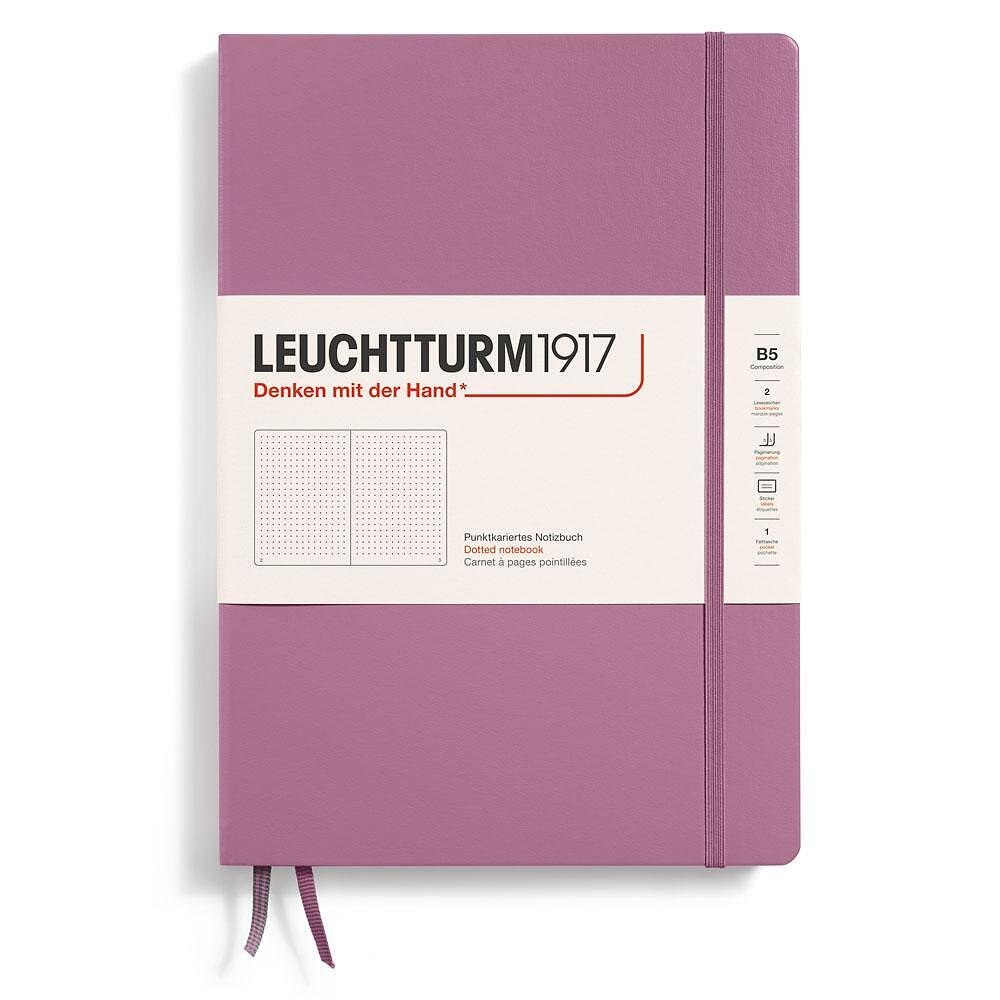 Тефтер B5 Leuchtturm1917 Notebook Composition New Colours 2025 - Dusty Rose, твърди корици, на точки