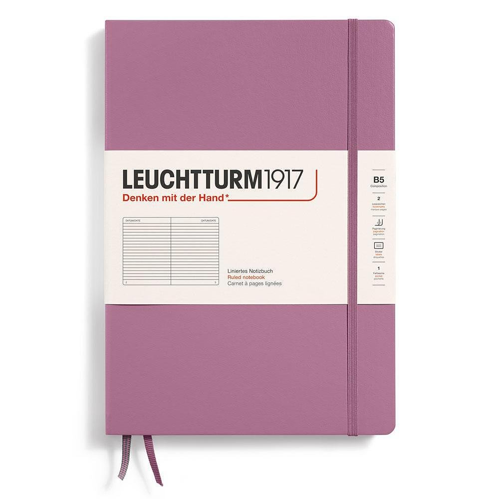 Тефтер B5 Leuchtturm1917 Notebook Composition New Colours 2025 - Dusty Rose, твърди корици, на редове