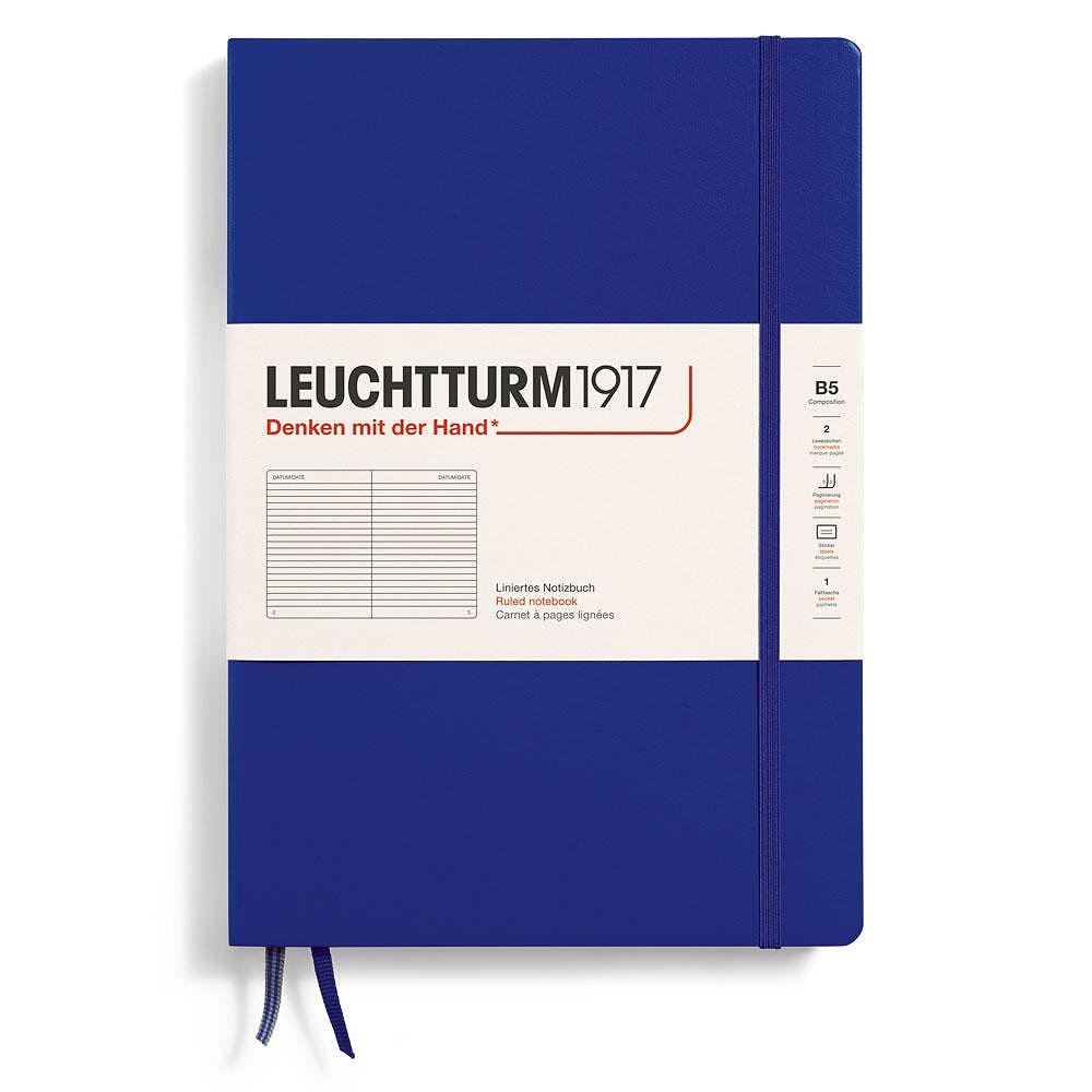 Тефтер B5 Leuchtturm1917 Notebook Composition Ink, твърди корици, на редове
