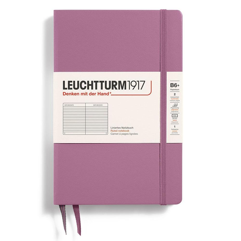 Тефтер B6+ Leuchtturm1917 Notebook Paperback New Colours 2025 - Dusty Rose, твърди корици, на редове