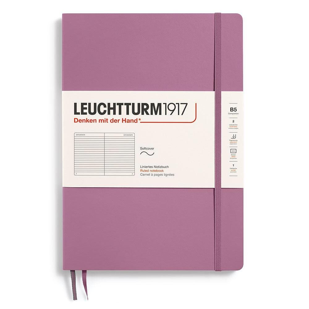 Тефтер B5 Leuchtturm1917 Notebook Composition New Colours 2025 - Dusty Rose, меки корици, на редове