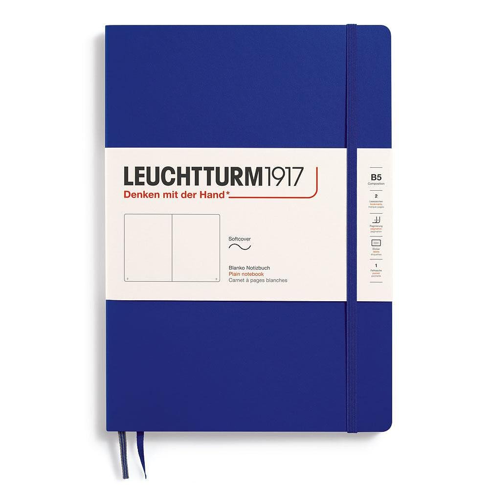Тефтер B5 Leuchtturm1917 Notebook Composition Ink, меки корици, изчистени страници