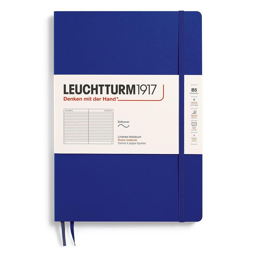 Тефтер B5 Leuchtturm1917 Notebook Composition Ink, меки корици, на редове