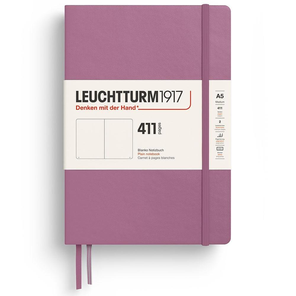 Тефтер А5 Leuchtturm1917 Notebook 411 - Dusty Rose, твърди корици, изчистени страници