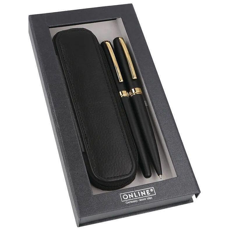 Комплект писалка и химикалка Online - Eleganza Black GT