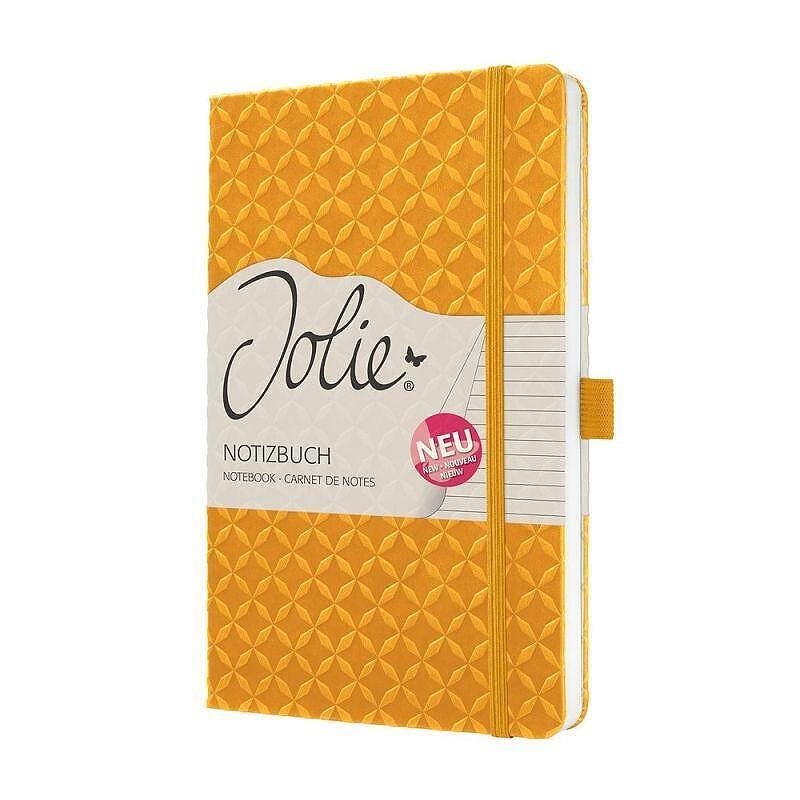 Бележник Sigel - Jolie, A5, на редове, твърди корици, Мango Yellow