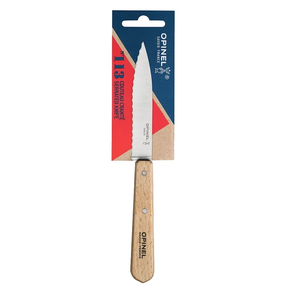 Кухненски нож Opinel Les Essentiels №113, с 10 см назъбено острие - 2