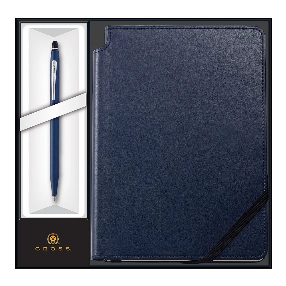 Комплект Cross Click™ - Midnight Blue, химикалка и тефтер, А5