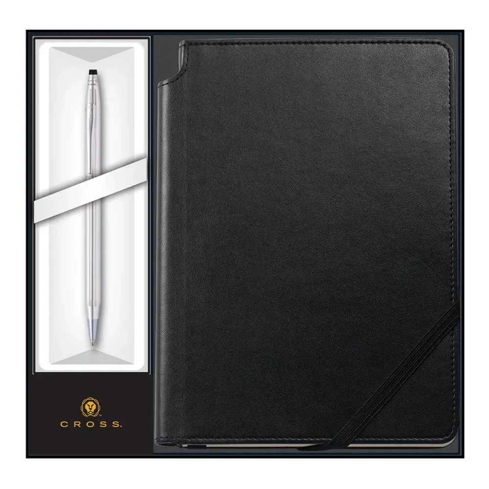 Комплект Cross Classic Century® - Lustrous Chrome, химикалка и тефтер, А5
