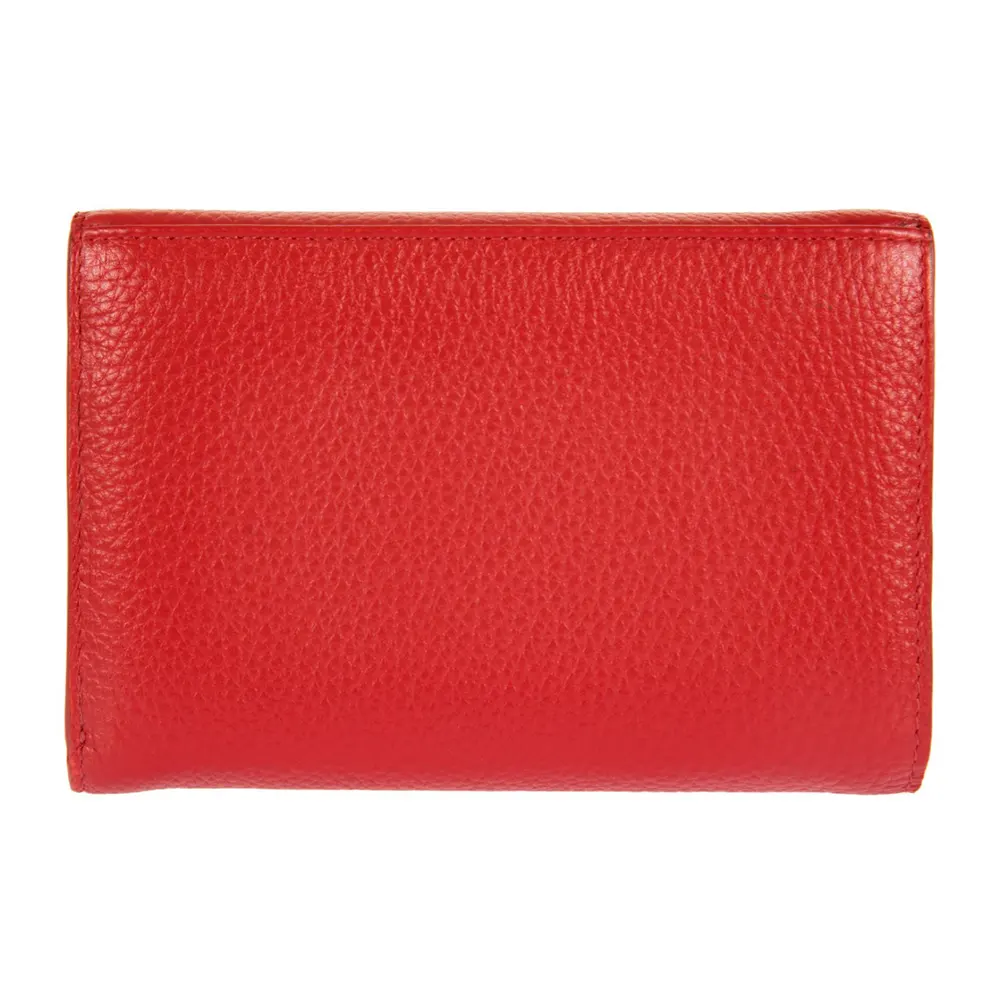 Дамски портфейл Bric's - Marmolada Purse, с копче и монетник, RFID защита, червен - 5