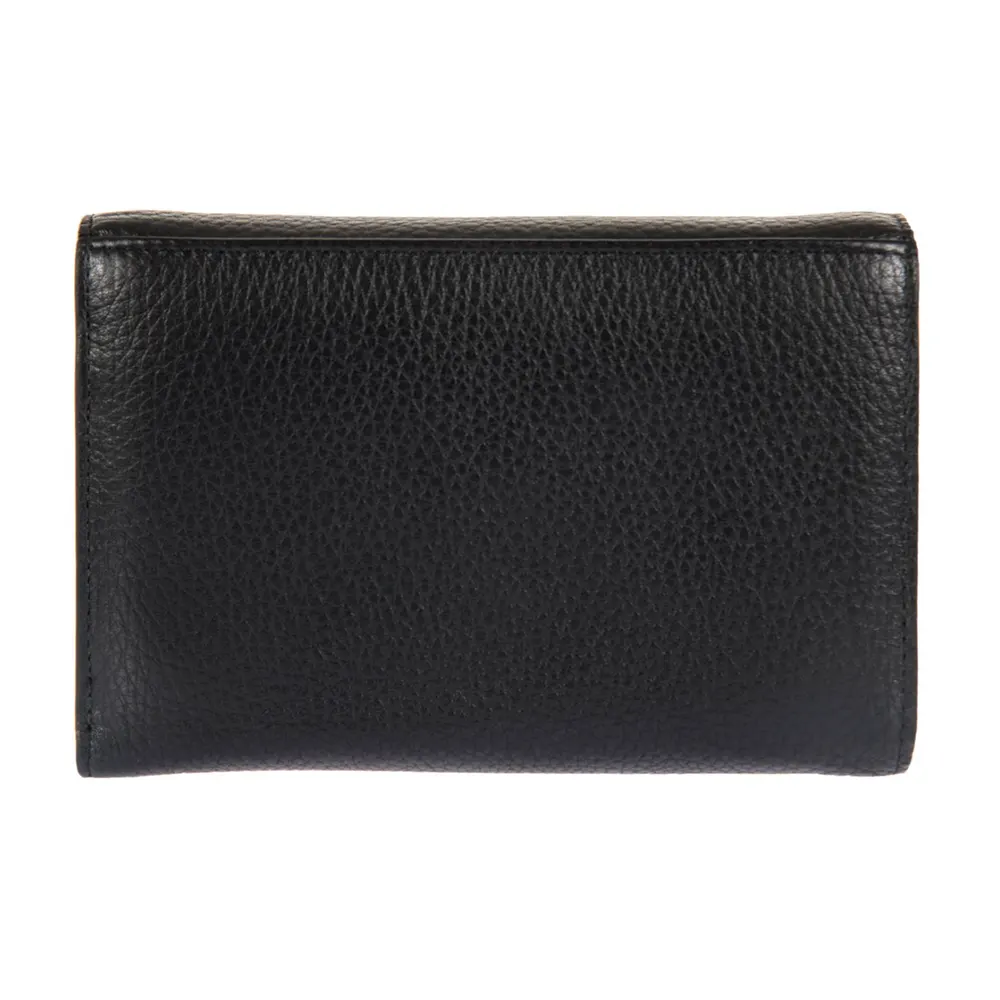 Дамски портфейл Bric's - Marmolada Purse, с копче и монетник, RFID защита, черен - 5