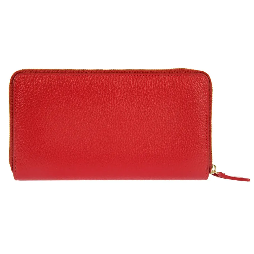 Дамски портфейл Bric's - Marmolada Zip-Around Purse, монетник, RFID защита, червен - 4