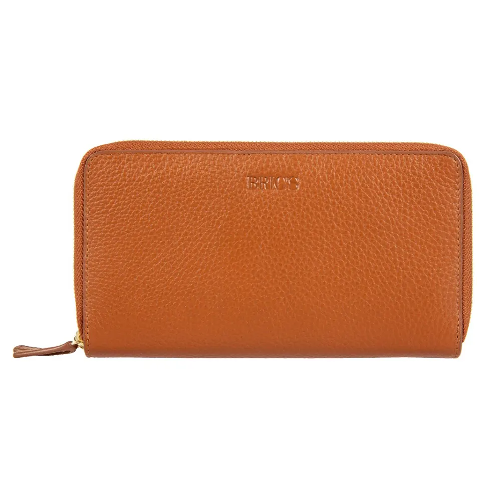 Дамски портфейл Bric's - Marmolada Zip-Around Purse, монетник, RFID защита, кафяв