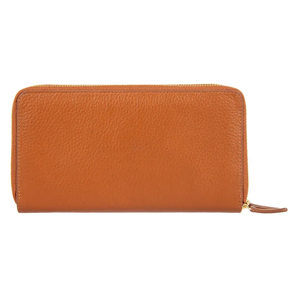 Дамски портфейл Bric's - Marmolada Zip-Around Purse, монетник, RFID защита, кафяв - 5