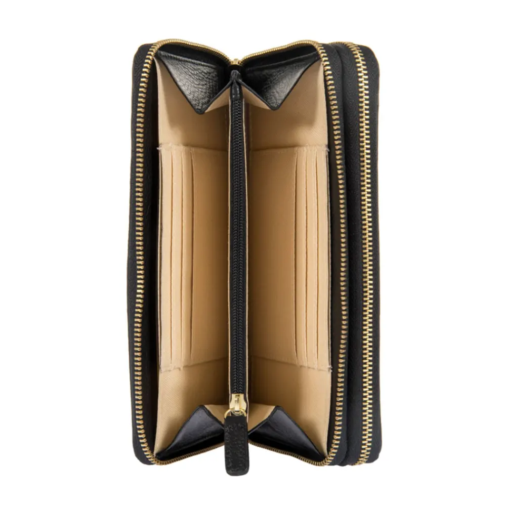 Дамски портфейл Bric's - Marmolada Zip-Around Purse, монетник, RFID защита, черен - 3