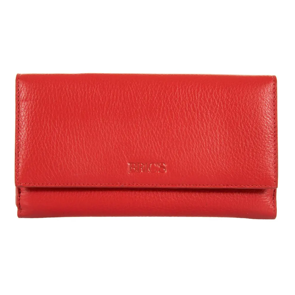Дамски портфейл Bric's - Marmolada Purse, монетник, RFID защита, червен