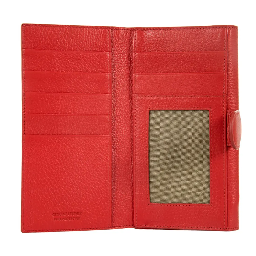 Дамски портфейл Bric's - Marmolada Purse, монетник, RFID защита, червен - 3