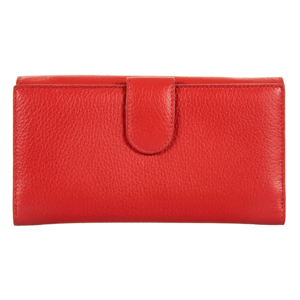 Дамски портфейл Bric's - Marmolada Purse, монетник, RFID защита, червен - 4