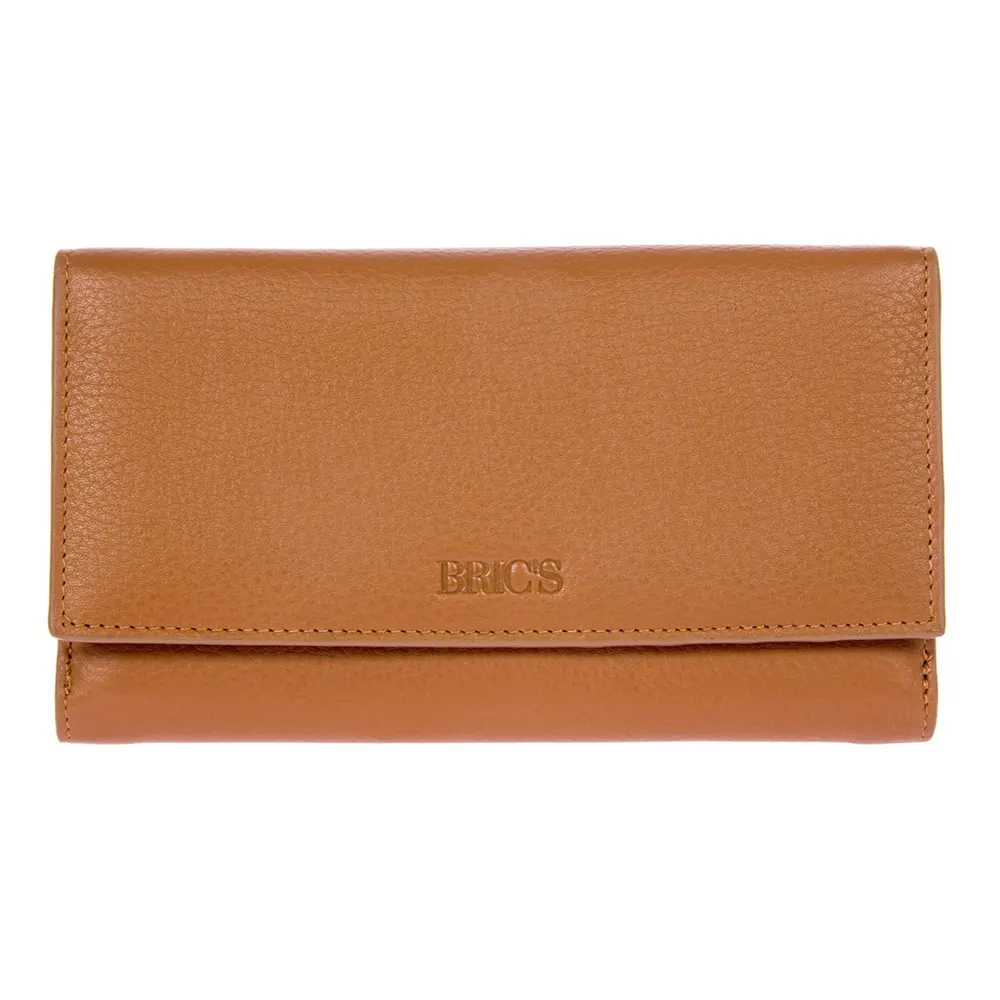 Дамски портфейл Bric's - Marmolada Purse, монетник, RFID защита, кафяв
