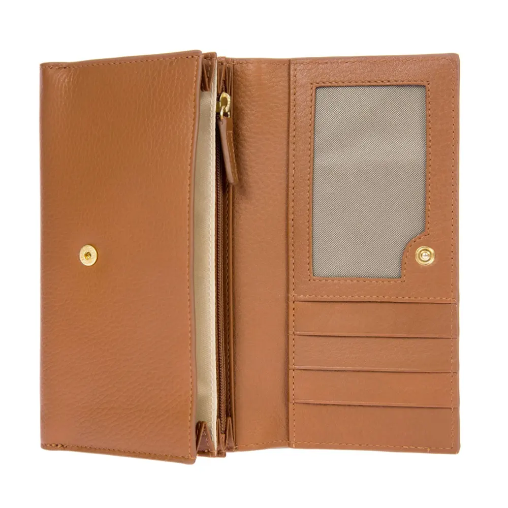 Дамски портфейл Bric's - Marmolada Purse, монетник, RFID защита, кафяв - 2