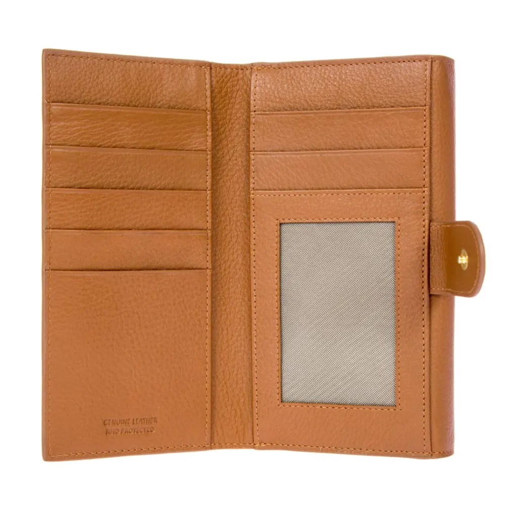 Дамски портфейл Bric's - Marmolada Purse, монетник, RFID защита, кафяв - 3