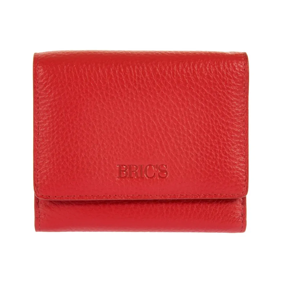 Дамски портфейл Bric's - Marmolada Purse, с монетник, RFID защита, червен