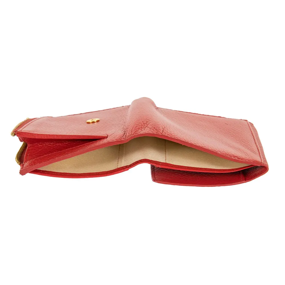 Дамски портфейл Bric's - Marmolada Purse, с монетник, RFID защита, червен - 3