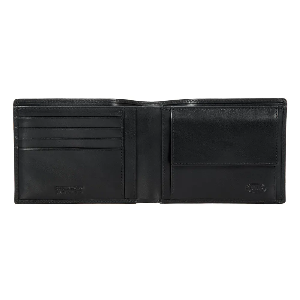 Мъжки портфейл Bric's - Monte Rosa, RFID защита, монетник, черен - 2