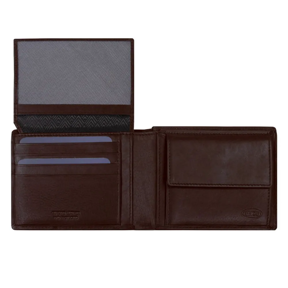 Мъжки портфейл Bric's - Monte Rosa Flip, RFID защита, монетник, кафяв - 3