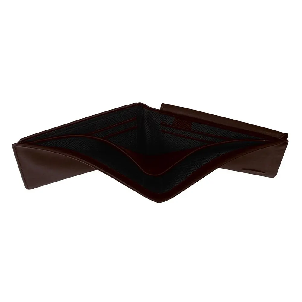 Мъжки портфейл Bric's - Monte Rosa Flip, RFID защита, монетник, кафяв - 4