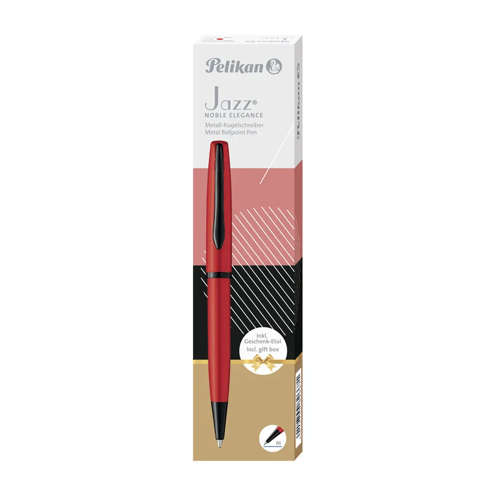 Химикалка Pelikan Jazz Noble Elegance, червена, в подаръчна кутия - 6