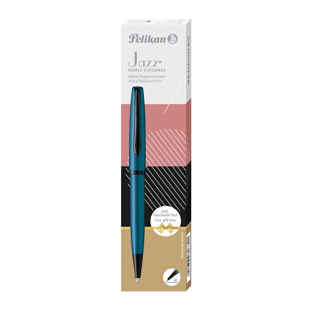 Химикалка Pelikan Jazz Noble Elegance - Aquamarin, в подаръчна кутия - 6