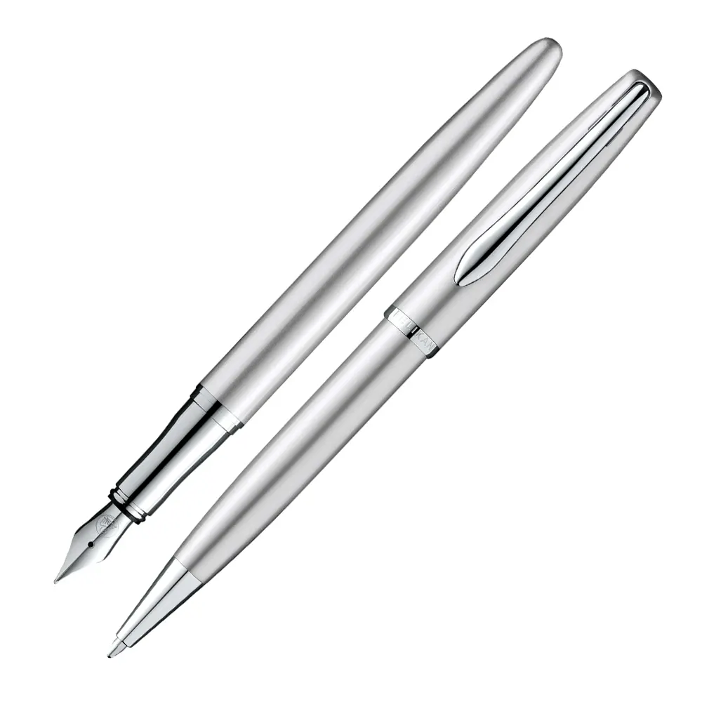 Комплект химикалка и писалка Pelikan Jazz Noble Elegance - Silver